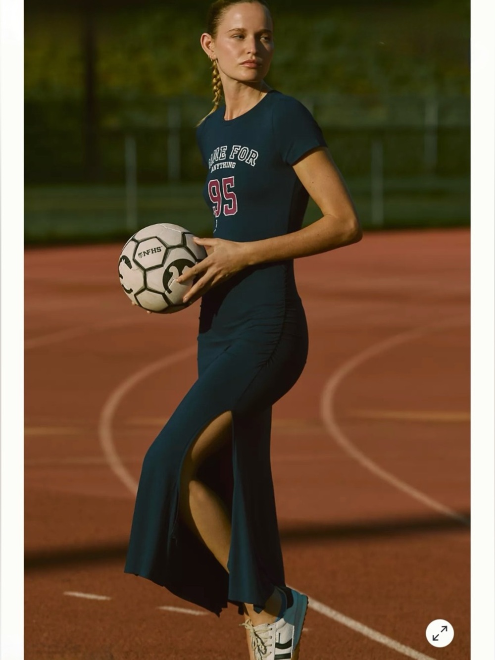 Anthropologie Navy Blue Daily Practice Ready Set Go Fitted Midi Dress